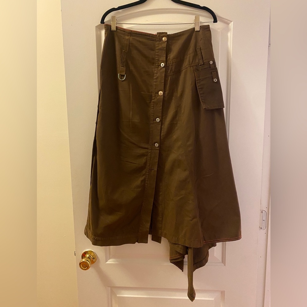 Marithe Francois Girbaud Brown Maxi Skirt